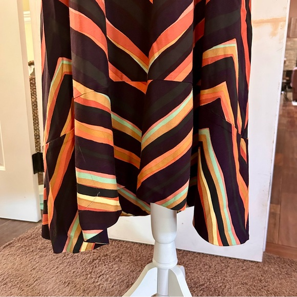 Anthropologie Runi Chevron Midi Dress Size Small - Picture 4 of 16